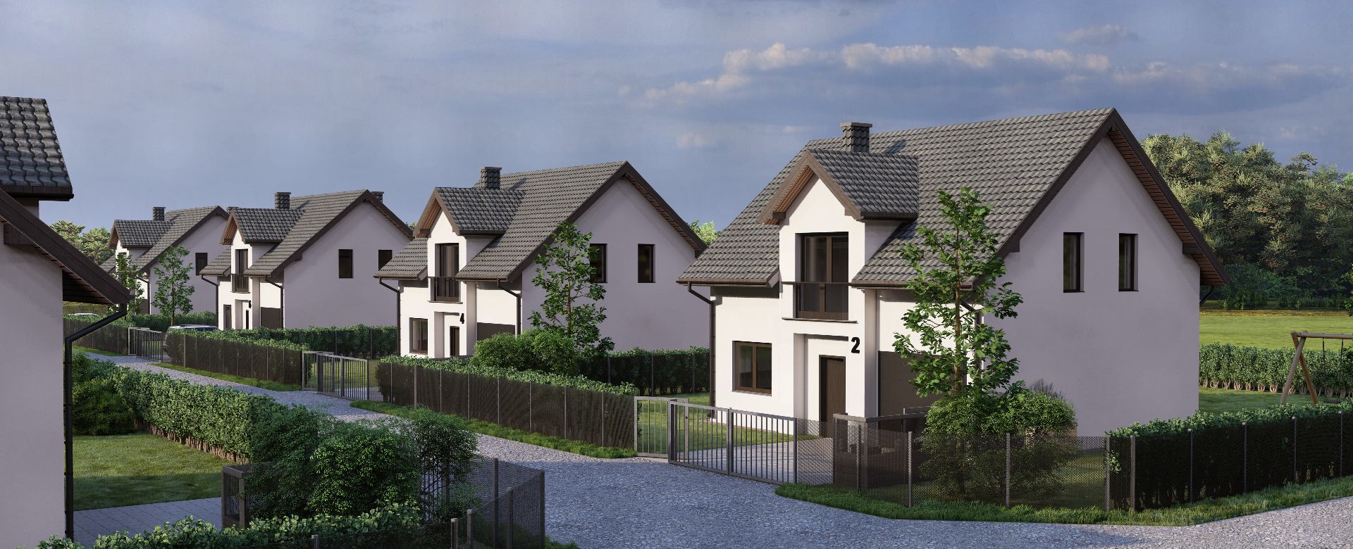 Widok osiedla z zewnątrz